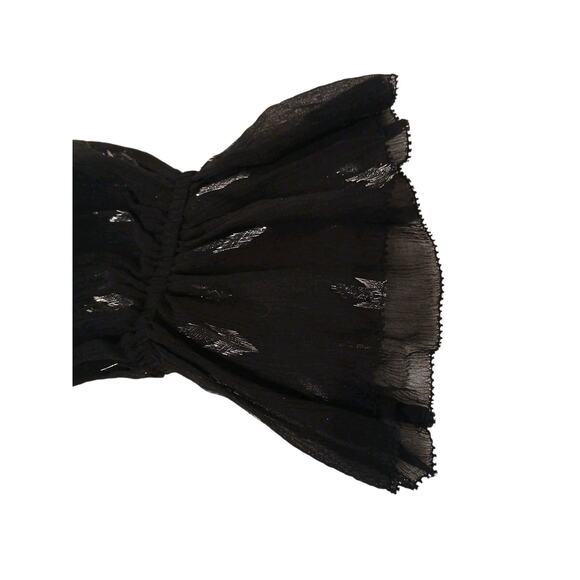 Joie Maylene Silk Dress Sz S Black Assymetrical Ruffles Whimsigoth Fairy Party - Picture 11 of 16